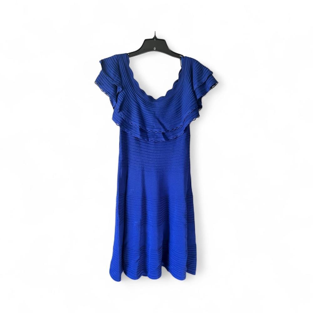 Eliza J Royal Blue Cocktail Ruffled Mini Dress